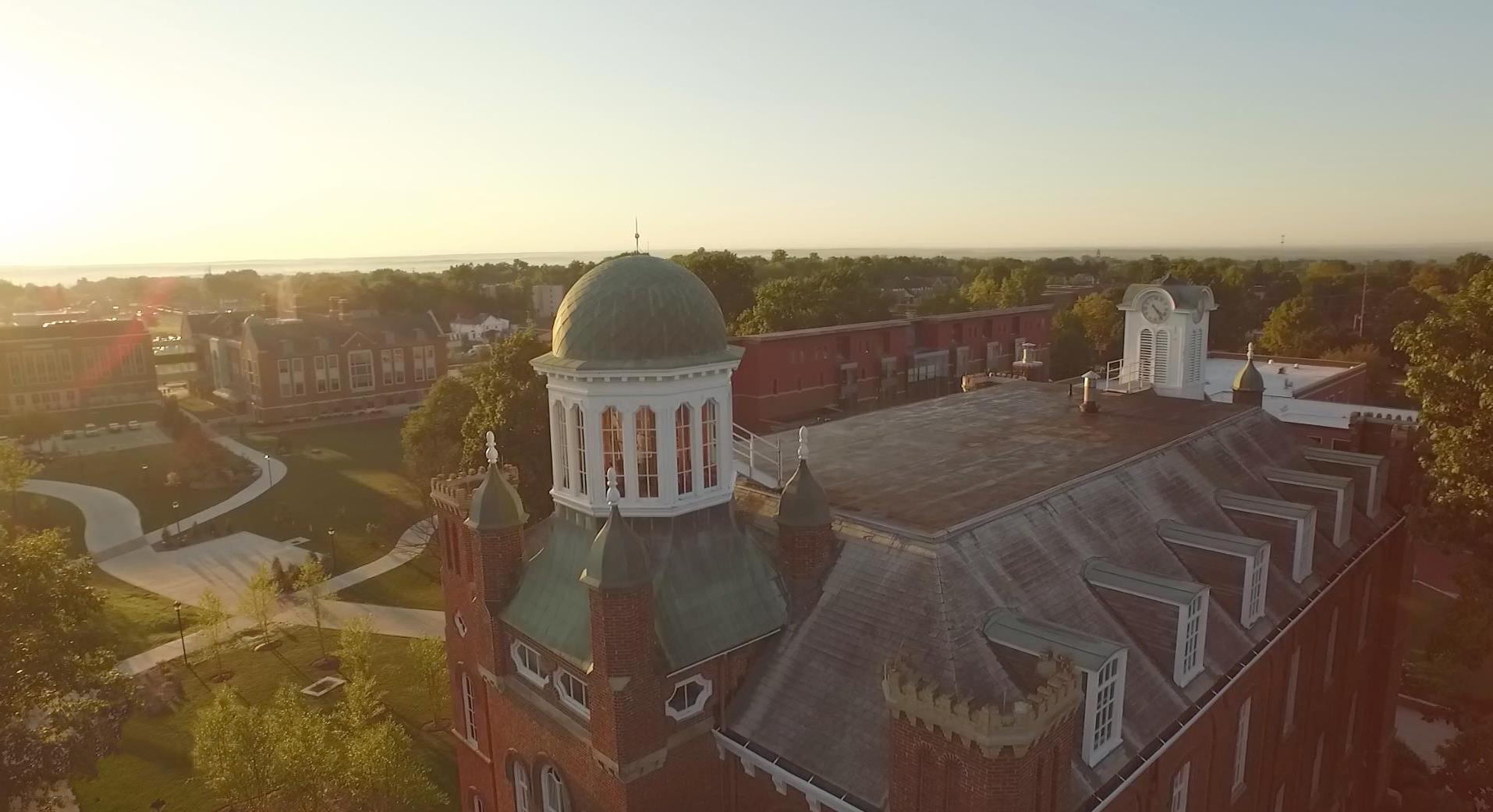 aerial view of mount union campus